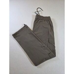 PacSun Mens Straight Leg Cargo Pants Brown M Nylon Spandex Gorpcore Techwear